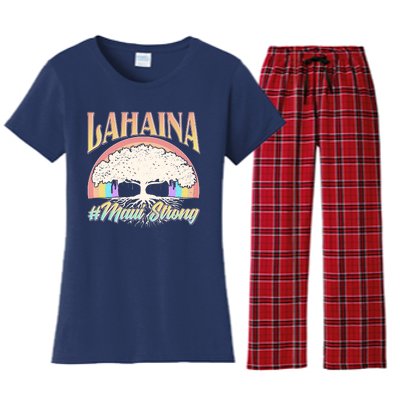 Lahaina Hawaii Banyan Tree #Maui Strong Women's Flannel Pajama Set