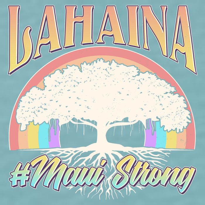 Lahaina Hawaii Banyan Tree #Maui Strong Sueded Cloud Jersey T-Shirt