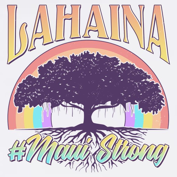 Lahaina Hawaii Banyan Tree #Maui Strong Garment-Dyed Sweatshirt