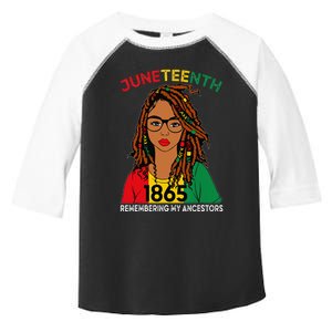 Loc'd Hair Black Wo Remebering My Ancestors Juneteenth Toddler Fine Jersey T-Shirt