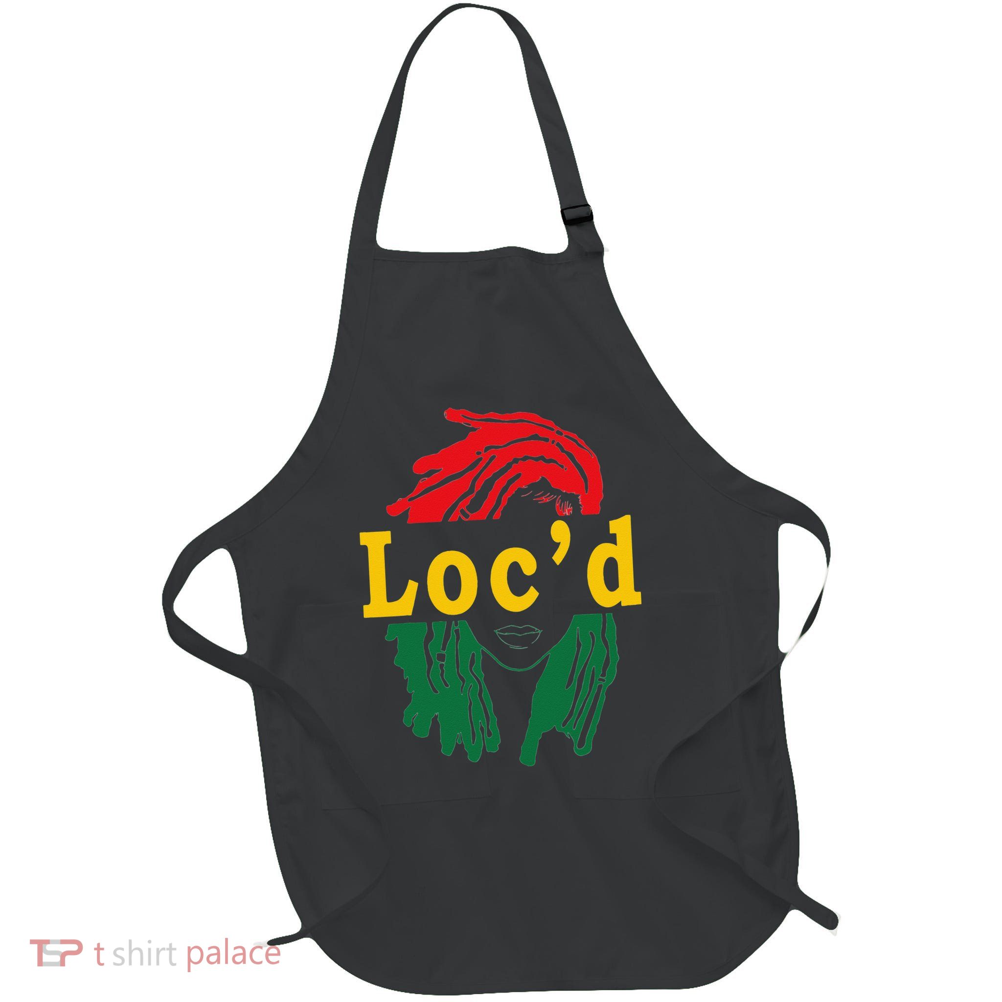 Loc'd Hair Black Woman Melanin Juneteenth Apron