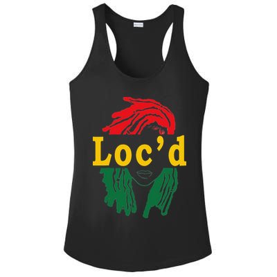 Loc'd Hair Black Woman Melanin Juneteenth Ladies PosiCharge Competitor Racerback Tank