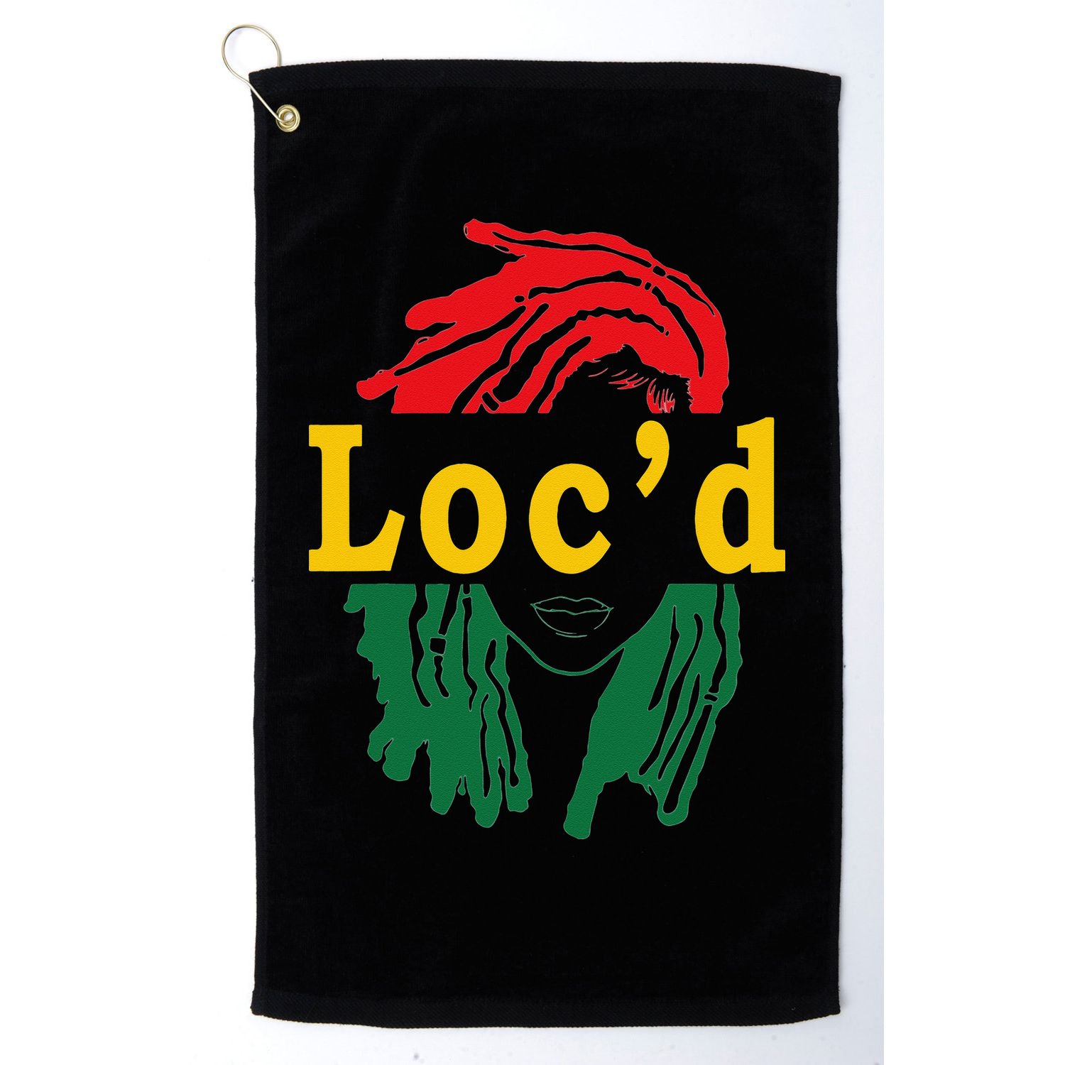 Loc'd Hair Black Woman Melanin Juneteenth Golf Towel