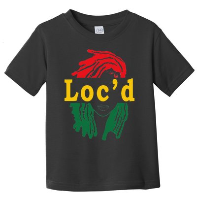 Loc'd Hair Black Woman Melanin Juneteenth Toddler T-Shirt