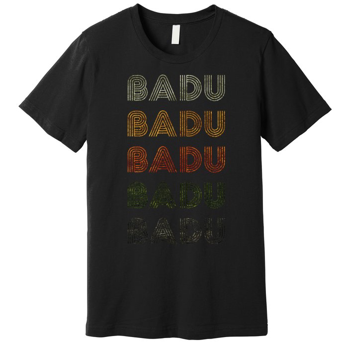 Love Heart Badu Grunge Vintage Style Black Badu Premium T-Shirt