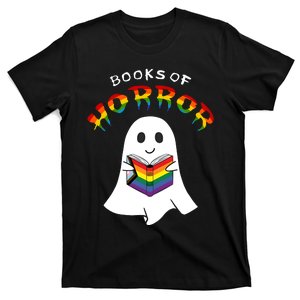 Lgbt Horror Books Cute Ghost Lgbt Pride Month T-Shirt