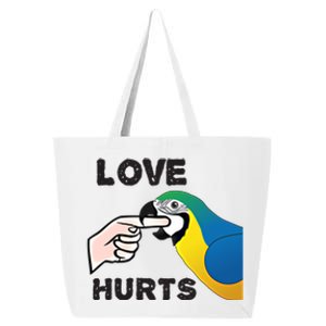 Love Hurts Blue And Gold Macaw Parrot Gift 25L Jumbo Tote