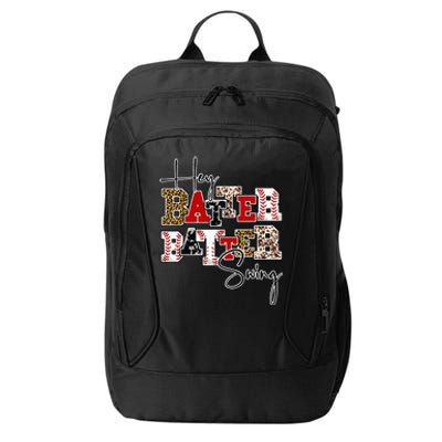 Leopard Hey Batter Batter Swing Funny Baseball Game Ballpark City Backpack