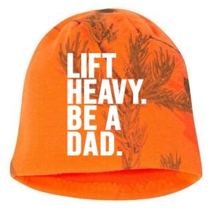 Lift Heavy Be A Dad Fit Dad Bod Fathers Day Gym Design Gift Kati - Camo Knit Beanie