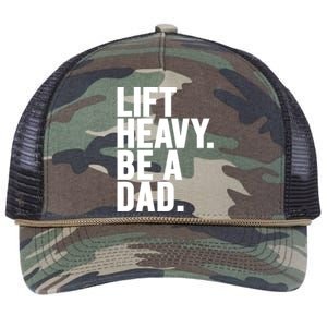 Lift Heavy Be A Dad Fit Dad Bod Fathers Day Gym Design Gift Retro Rope Trucker Hat Cap