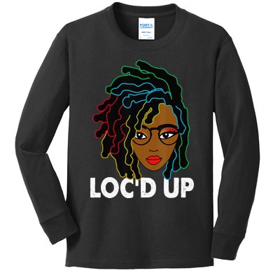 Locs Hair Black History Month For   Dreadlocks Kids Long Sleeve Shirt