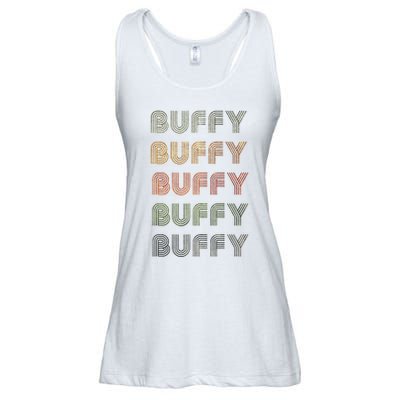 Love Heart Buffy Grungevintage Style Black Buffy Ladies Essential Flowy Tank