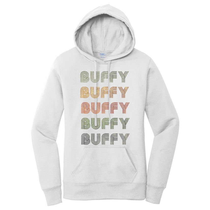 Love Heart Buffy Grungevintage Style Black Buffy Women's Pullover Hoodie