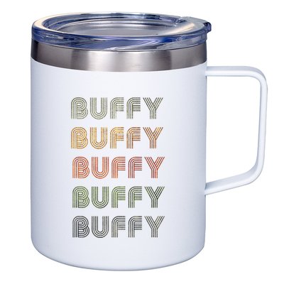 Love Heart Buffy Grungevintage Style Black Buffy 12oz Stainless Steel Coffee Mug