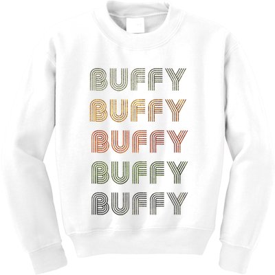 Love Heart Buffy Grungevintage Style Black Buffy Kids Sweatshirt