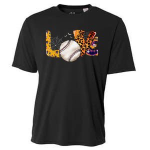 Leopard Halloween Baseball Tie Dye for Baseball Fans Cooling Performance Crew T-Shirt