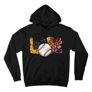 Leopard Halloween Baseball Tie Dye for Baseball Fans Hoodie