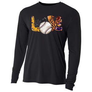 Leopard Halloween Baseball Tie Dye for Baseball Fans Cooling Performance Long Sleeve Crew