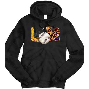 Leopard Halloween Baseball Tie Dye for Baseball Fans Tie Dye Hoodie