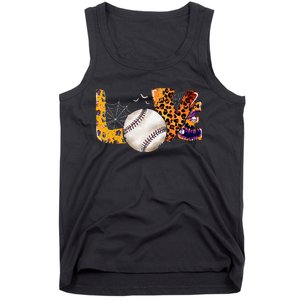 Leopard Halloween Baseball Tie Dye for Baseball Fans Tank Top