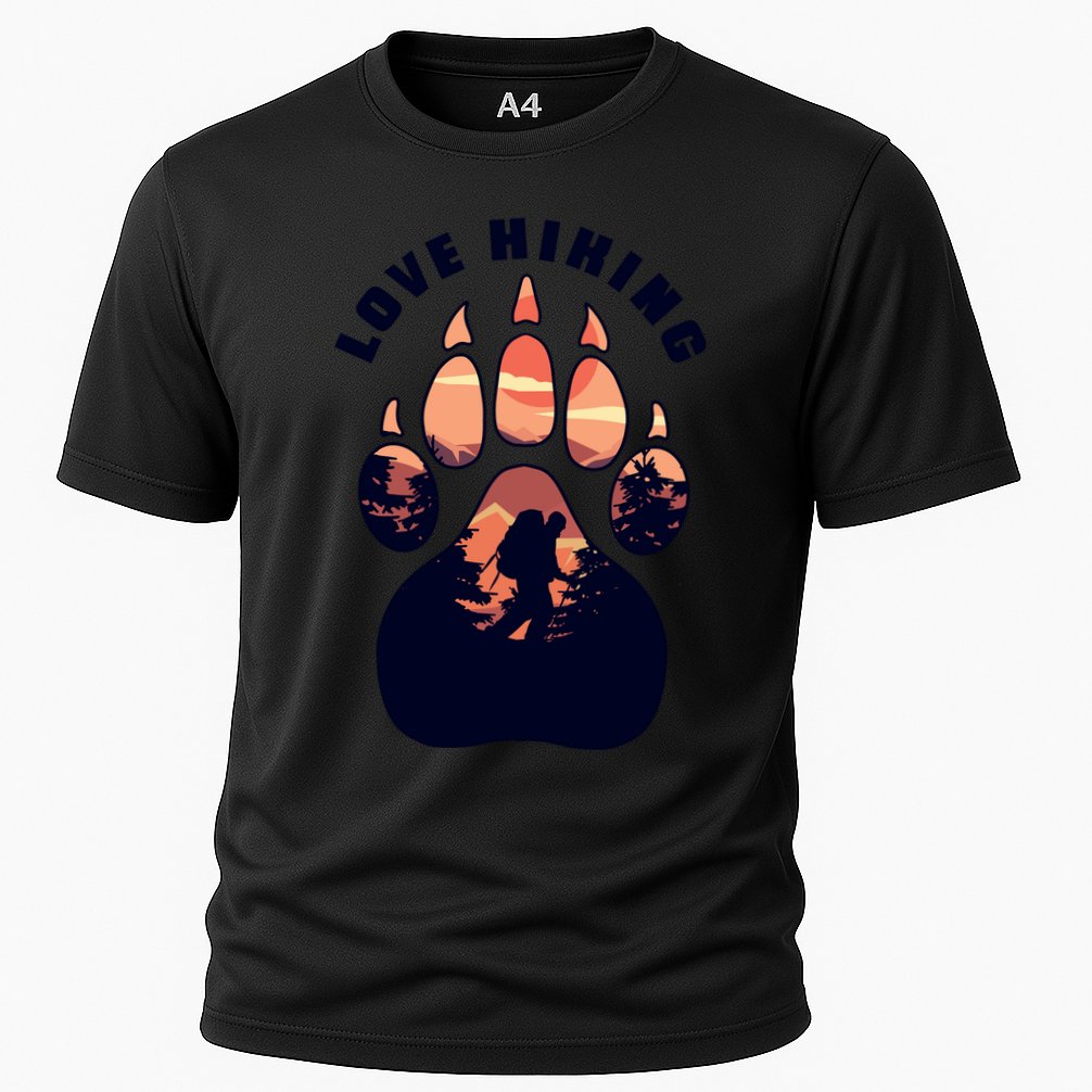 Love Hiking Bear Paw Cooling Performance Crew T-Shirt