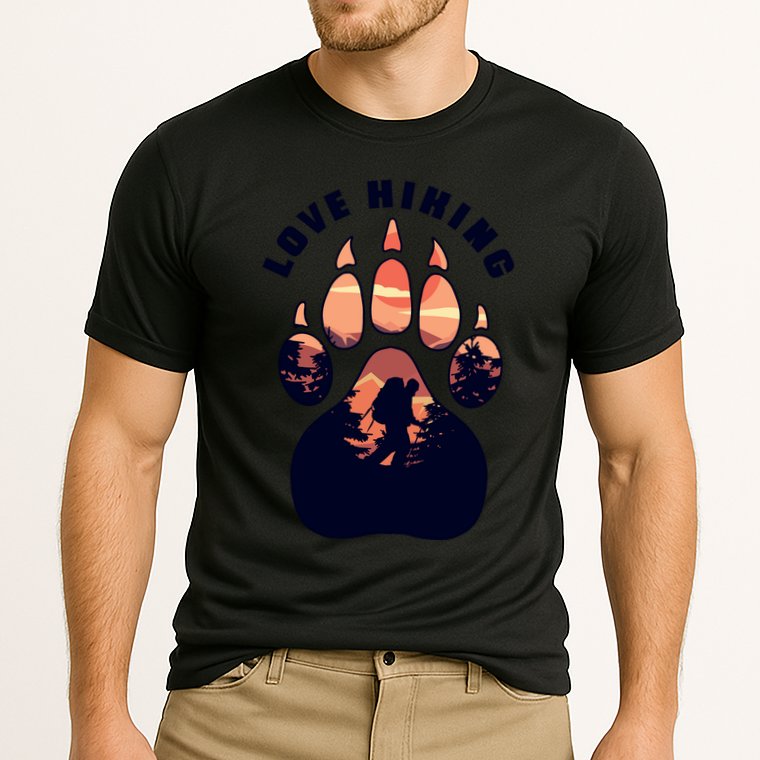 Love Hiking Bear Paw Cooling Performance Crew T-Shirt