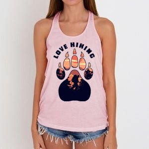 Love Hiking Bear Paw Women's Knotted Racerback Tank