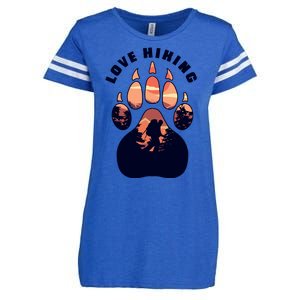 Love Hiking Bear Paw Enza Ladies Jersey Football T-Shirt