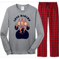 Love Hiking Bear Paw Long Sleeve Pajama Set