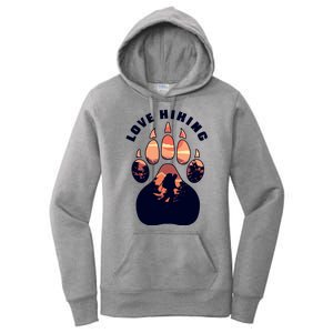 Love Hiking Bear Paw Women's Pullover Hoodie