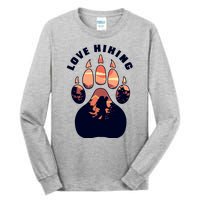 Love Hiking Bear Paw Tall Long Sleeve T-Shirt