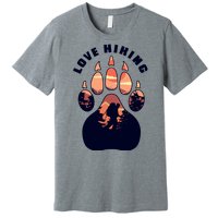 Love Hiking Bear Paw Premium T-Shirt