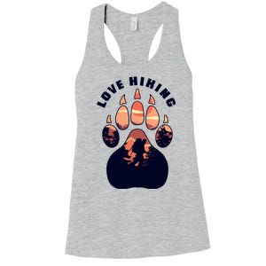 Love Hiking Bear Paw Women's Racerback Tank