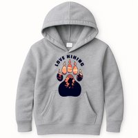 Love Hiking Bear Paw Kids Hoodie