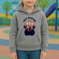 Love Hiking Bear Paw Kids Hoodie