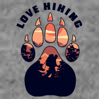 Love Hiking Bear Paw Kids Hoodie