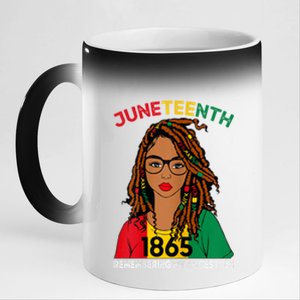 Locd Hair Black Women Remebering My Ancestors Juneteenth 11oz Black Color Changing Mug