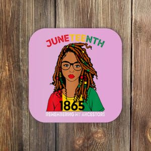 Locd Hair Black Women Remebering My Ancestors Juneteenth Coaster