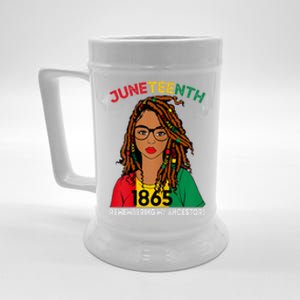 Locd Hair Black Women Remebering My Ancestors Juneteenth Beer Stein