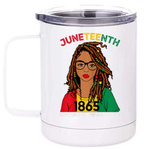 Locd Hair Black Women Remebering My Ancestors Juneteenth 12 oz Stainless Steel Tumbler Cup