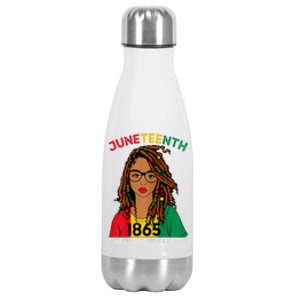 Locd Hair Black Women Remebering My Ancestors Juneteenth Stainless Steel Insulated Water Bottle