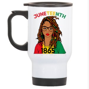 Locd Hair Black Women Remebering My Ancestors Juneteenth Stainless Steel Travel Mug