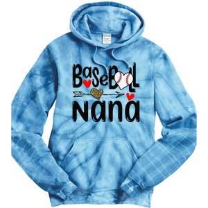 Leopard Heart Baseball Nana Cute Mother's Day Tie Dye Hoodie