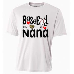 Leopard Heart Baseball Nana Cute Mother's Day Cooling Performance Crew T-Shirt