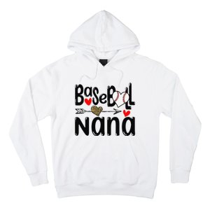 Leopard Heart Baseball Nana Cute Mother's Day Hoodie