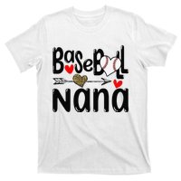 Leopard Heart Baseball Nana Cute Mother's Day T-Shirt