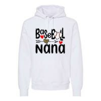 Leopard Heart Baseball Nana Cute Mother's Day Premium Hoodie