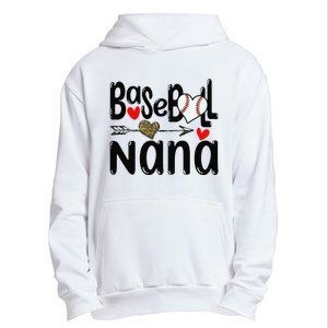 Leopard Heart Baseball Nana Cute Mother's Day Urban Pullover Hoodie