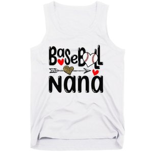 Leopard Heart Baseball Nana Cute Mother's Day Tank Top