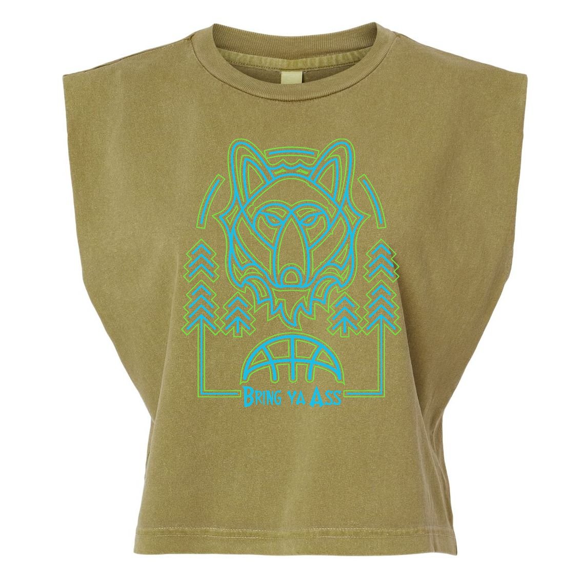 Limited Headflyer Brewing Bring Ya Ass Garment-Dyed Women's Muscle Tee